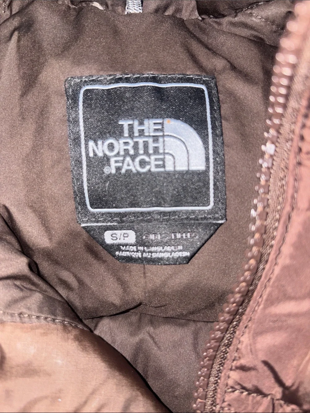 The North Face Chocolate Brown Puffy Down Jacket girls small